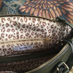 Just Fab Green Cheetah Purse